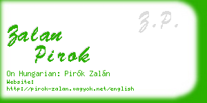 zalan pirok business card